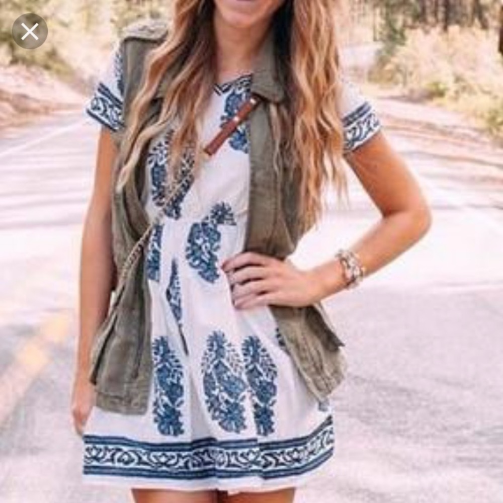 Spool 72 Moon Palace Dress Bohemian Block Print